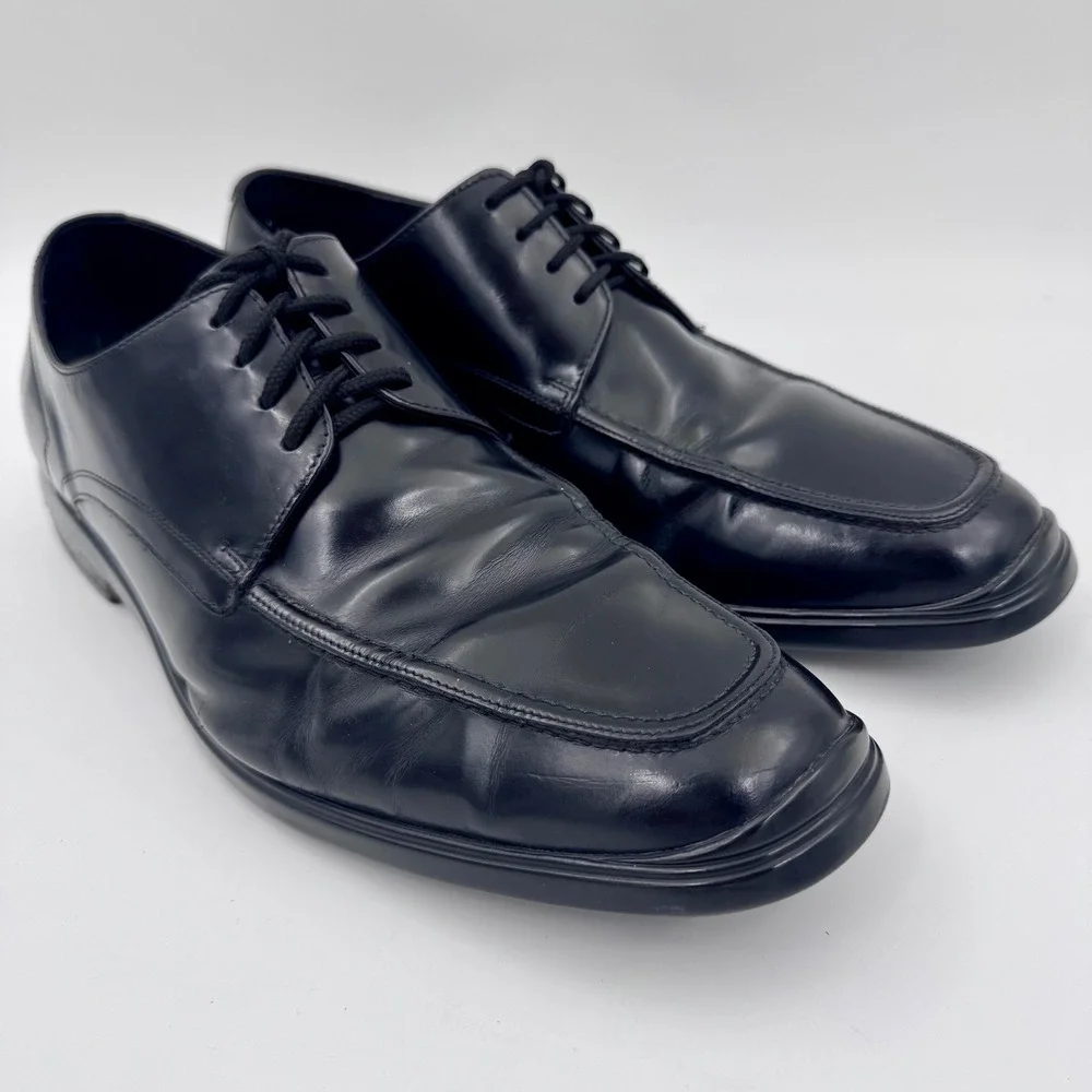Cole Haan Air‎ Giraldo Mens 11M Black Leather Apron Toe Oxford Shoes C06749